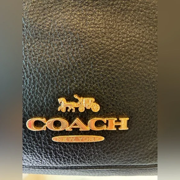 Coach Mini Emma Satchel in Black Refined Pebble Leather with Wallet - Picture 11 of 13